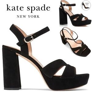 Kate Spade Black Platform Sandals